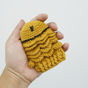 Nouvelle pochette à clés en laine crochetée style poisson, jolie housse <span class=keywords><strong>de</strong></span> protection tricotée, sac pour femme fini à la main - Product Image 4