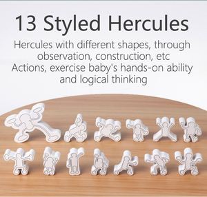 2 3 4 Year Old Boys Girls <b>Building</b> Challenge Game Kids Fun Puzzle 13Pcs Wooden Balance <b>Blocks</b> - Product Image 4