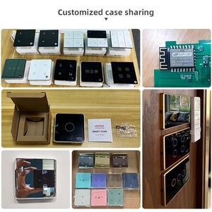 1 gang thông minh tường chuyển đổi với Google Home & cho <span class=keywords><strong>Amazon</strong></span> <span class=keywords><strong>Alexa</strong></span> hỗ trợ cho tuya cuộc sống thông minh App Glass Chất liệu Max 10A hiện tại Wifi - Product Image 3