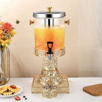 Distributeur de boissons FLEY 8L de style européen plaqué or, réfrigéré à l'eau, pour jus et boissons, idéal pour les buffets d'hôtel, la restauration et les fêtes