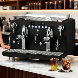 Machine à café expresso professionnelle semi-automatique à double tête en acier inoxydable pour café - Product Image 1