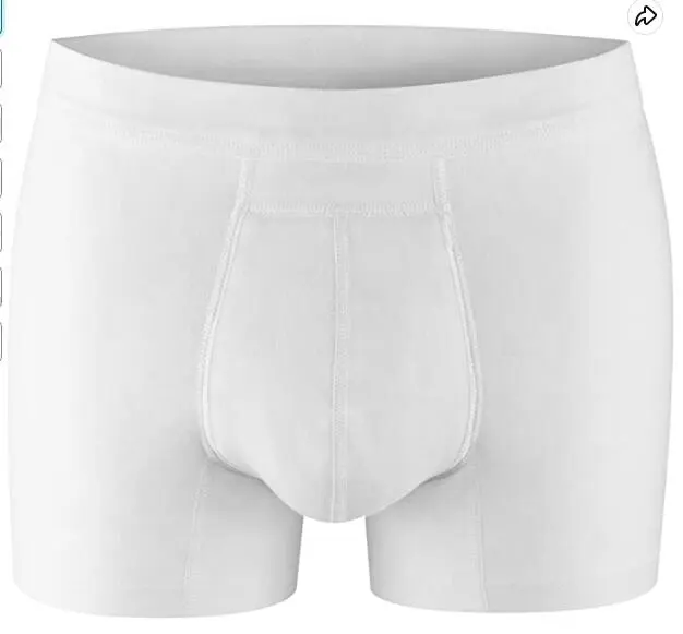 Zn-Wasbare Urine-Incontinentie Katoen Korte Mannen Ondergoed Boxer Voor Mannen Met Front Absorberend Gebied