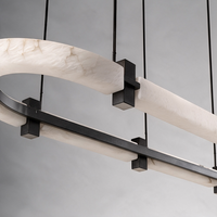 Lustre LED ovale en marbre, style nordique moderne et minimaliste, pour salle à manger, chambre, îlot de cuisine, éclairage domestique