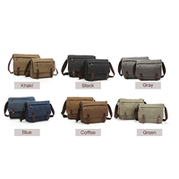 ZUOLUNDUO Sac Messager pour Ordinateur Portable Couleur Unie, Sac à Bandoulière en Toile pour Homme