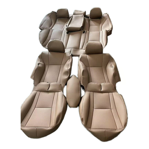 Custom Made <span class=keywords><strong>in</strong></span> vera <span class=keywords><strong>pelle</strong></span> coprisedile per Toyota Camry parte anteriore materiale tessuto 5 posti accessori accessori auto - Product Image 1