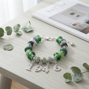 The Links Incorporated Accent Designer Green Beads Making Longitud Enlaces ajustables Año de Fundación 1946 Símbolo Pulsera con cuentas - Product Image 6