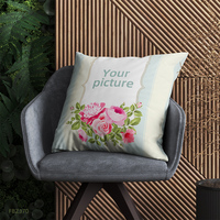 Coussin carré personnalisé 45 cm en peluche courte, décoration d'intérieur unisexe, couleur personnalisée, vente en gros