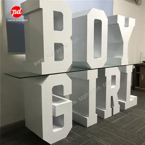 性別披露パーティー用品男の子用ベビーシャワーデコレーションGIRL/BOYレターテーブルケーキテーブルベビーシャワー用