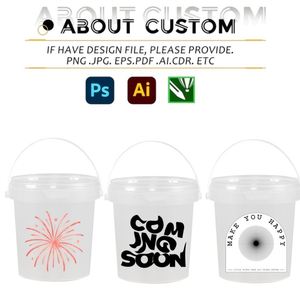 Seau en plastique PP transparent recyclable et écologique de qualité alimentaire, avec logo personnalisé, 300ML/500ML/1L/2L/3L/5L, pour le stockage de liquides et d'eau - Product Image 2
