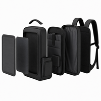 Sac à dos pour ordinateur portable à chargement solaire, noir, grand panneau, sac à dos professionnel avec poche latérale zippée pour les trajets quotidiens et les voyages