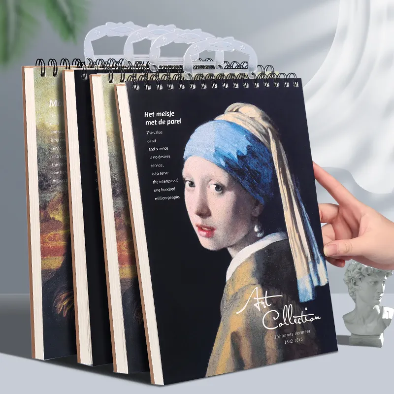 A4 Sketch Book Girl with a Pearl Earring Portable Thickened Professional Painting Wholesale School Blank Artist Notebook