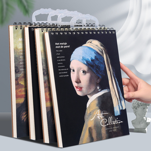 A4 <span class=keywords><strong>Croquis</strong></span> Livre Fille avec une Perle Boucle D'oreille Portable Épaissie Peinture Professionnelle En Gros École Vierge Artiste Cahier - Product Image 1
