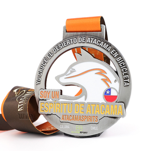 Medallas Premium <span class=keywords><strong>de</strong></span> Aleación <span class=keywords><strong>de</strong></span> Zinc 3D para Carreras Deportivas <span class=keywords><strong>de</strong></span> Ciclismo en el Desierto del <span class=keywords><strong>Atacama</strong></span>, Logotipo Personalizado <span class=keywords><strong>de</strong></span> Animales Grabado con Láser, Fabricación en Fábrica - Product Image 1