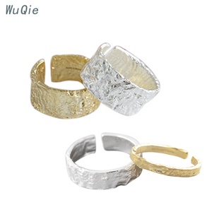 Wuqie Sterling Bạc Trang Sức Mạ Vàng Lá Thiếc Giấy Vòng Mở Thiết Lập Bốn Kích Thước Nhẫn Đồ Trang Sức - Product Image 1