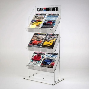 Wholesale Custom Clear Stable Acrylic Magazine Newspaper Display <b>Stand</b> Customized Color/Size/Logo MOQ 50 China Origin for Retail - Product Image 4
