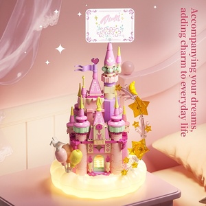 Blocs de construction Château de Princesse EPT avec lumière LED, base nuageuse, jouet de construction DIY, cadeau pour filles - Product Image 2