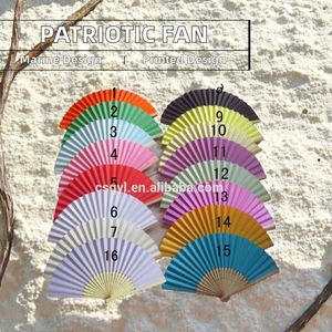 Abanico de Papel Plegable Pequeño con Bandera Americana, Recuerdo Patriótico para Bodas y Fiestas, Estilo Náutico - Product Image 3