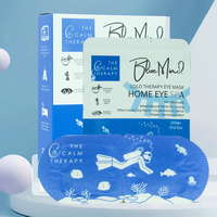 Masque oculaire jetable en coton avec compresse froide rafraîchissante à l'armoise et à la menthe, aide au sommeil et à la santé oculaire, masque oculaire jetable pour la relaxation