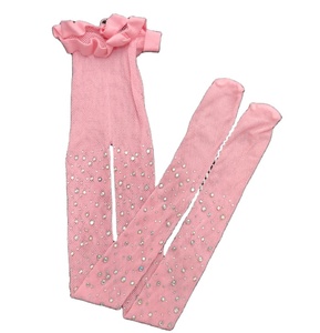 Collant <span class=keywords><strong>a</strong></span> <span class=keywords><strong>Rete</strong></span> Luccicante di Alta Qualità con Diamanti, Perline e Strass, Traspirante e Scintillante - Product Image 3