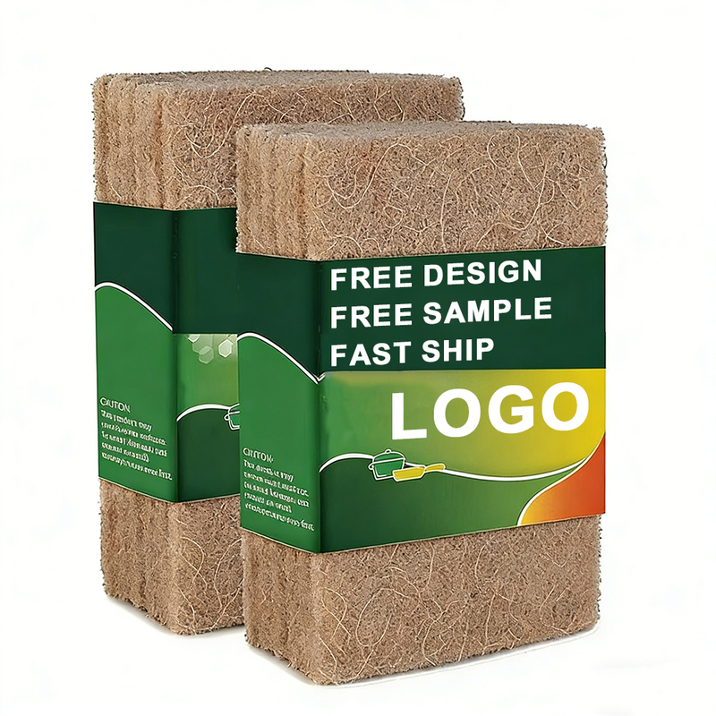 Custom Logo Cleaning Sponge Biodegradable Coconut