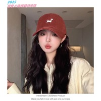 Casquette de baseball douce à 6 panneaux avec broderie de teckel de dessin animé mignon, style coréen, haute qualité, pour printemps-été