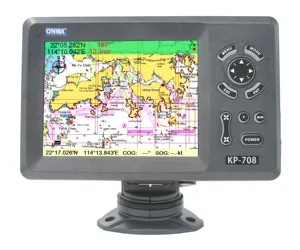 เรือดําน้ําทางทะเล onwa KP-708 7 นิ้วจาร์ต GPS พลอตเตอร์ติดตามเสาอากาศนําทางอากาศ nmea 01