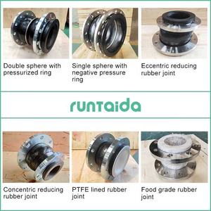 ตัวเชื่อมต่อแบบยืดหยุ่น DN350 DN450 PN16 แบบปรับแต่งได้ พร้อมข้อต่อแบบหน้าแปลน ยางกันกระแทกแบบขยายตัวได้ - Product Image 5