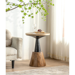 Tavolino da Caffè in <span class=keywords><strong>Legno</strong></span> Massello |   Design Rotondo in Stile Rustico Antico |   Mobili Rustici per <span class=keywords><strong>Soggiorno</strong></span> in <span class=keywords><strong>Legno</strong></span> <span class=keywords><strong>Naturale</strong></span> - Product Image 3