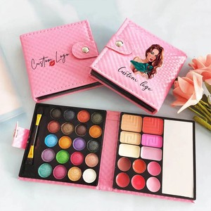 6 en 1 Palette cosmétique végétalienne haute pigmentation imperméable à l'eau fard à paupières brillant à lèvres fard à joues correcteur pour teint foncé 209 couleurs scintillantes - Product Image 5