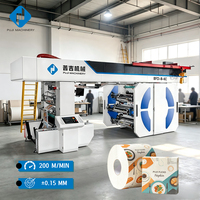 Máquina de Impresión Flexográfica de 4 Colores, Máquina de Impresión Flexográfica de 2 Colores, Prensa CI para Bolsas de Papel y Rollos de Película con Servomotor de Alta Precisión