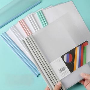 XX129 Eco-friendly Custom Printed Durable PP <b>Slide</b> Binder for Office School File Tidying <b>Plastic</b> PVC <b>Slide</b> Binder Bar Folder - Product Image 3