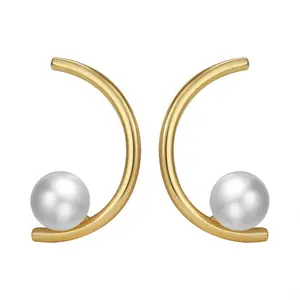 OYA High Quality Freshwater Pearl Earrings 925 Sterling Silver Jewelry For Women