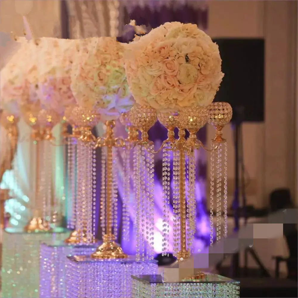 Decorative wedding ceremony used acrylic crystal event backdrop display stand Wedding Aisleway Crystal Pillar sunyu3509
