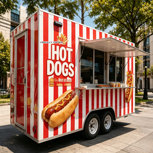 Remorque de concession pour la vente de desserts, glaces, hot-dogs et restauration rapide, entièrement équipée, sur mesure, certifiée DOT CE, pour les entreprises ODM. - Product Image 4