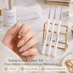Pinceau à ongles en acrylique Slim Point avec manche ergonomique, poils en nylon non pelucheux, pour manucure en salon et marque privée - Product Image 4