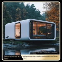Apple Cabin Moderne Respirant Carré Monocouche Structure En Acier Conteneur Matériel Appartement Maison Extérieur Mobile Zone Scénique