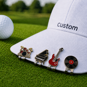 Clip de chapeau magnétique personnalisé pour marqueur de balle de <span class=keywords><strong>golf</strong></span>, motifs piano, en alliage de zinc écologique, accessoires de <span class=keywords><strong>golf</strong></span> - Product Image 1