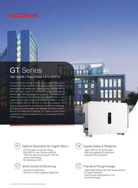 Goodwe GW100K-GT 3 Phase 100kw on Grid Solar Inverter for C&I PV ...