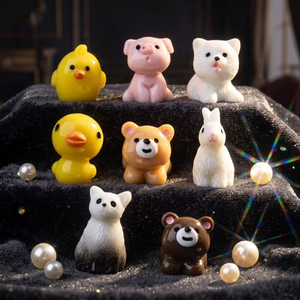 Miniatures d'animaux en résine en gros, <span class=keywords><strong>1</strong></span>-2 cm, figurines 3D miniatures d'ours, cochon, lapin, chat pour détaillants, boutiques de cadeaux, bricolage, artisanat, décoration de jardin - Product Image 3