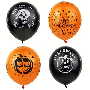 Ballons en latex imprimés personnalisés de 12 pouces, décoration de fête à thème citrouille, ballons à l'hélium, ensemble de ballons orange pour Halloween - Product Image 4