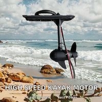 Moteur de kayak en aluminium 55lbs 65lbs, moteur électrique de pêche à la traîne haute vitesse, propulsion par pédale pour plongeurs, eaux océaniques, extérieur