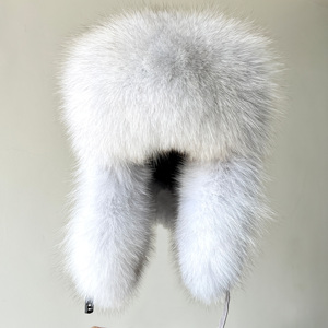 サンプルサポート2026高品質フォックスファーと防水生地トラッパーハットファー付きウシャンカ帽子 - Product Image 2