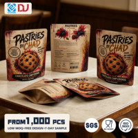 Voedselveilige retro custom stand-up pouch verpakking met hersluitbare laminatie voor gastronomische bakkerijen