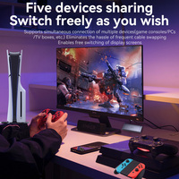 VegGieg HDMI 2.0 4K 60Hz Conmutador 5x1, Selector HDMI de 5 Puertos con Control Remoto IR y Cable de Alimentación USB, Molde Privado, Conexión en Caliente