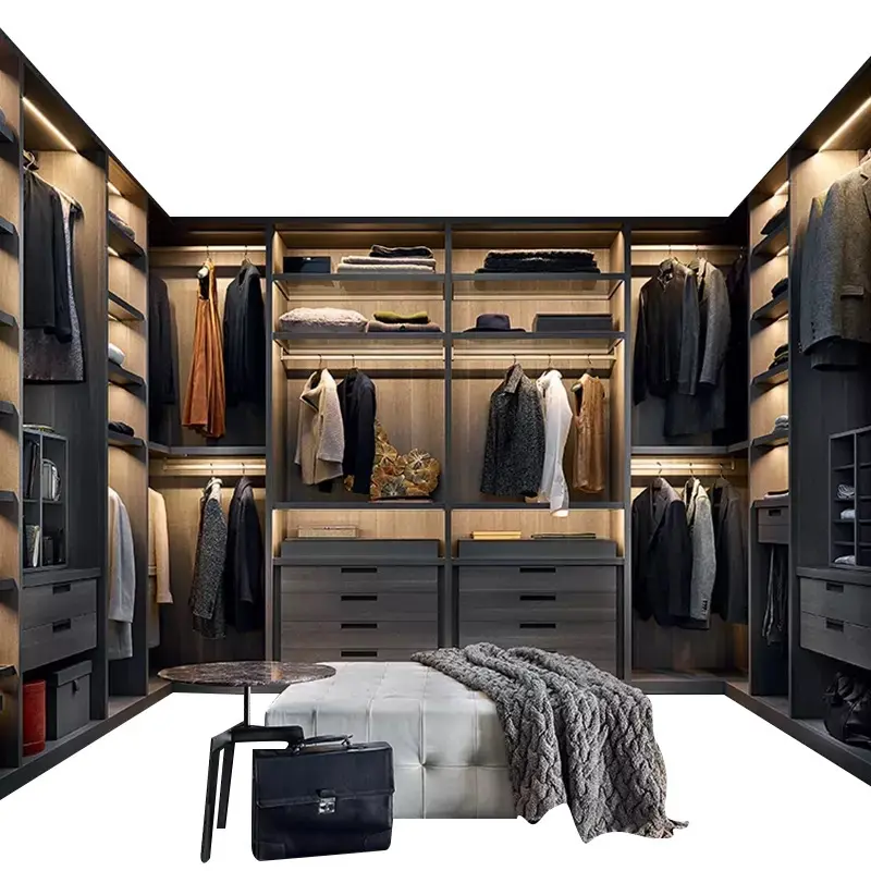 Garde-robe de chambre à coucher, armoire, placard, rangement en tissu, prix d'usine