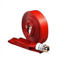 Tuyau d'incendie 16 bars rouge pour camion de pompiers, hydrant, sauvetage d'urgence, alimentation en eau industrielle