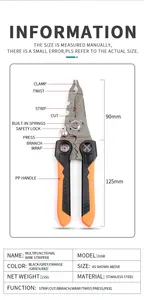 8.5in Multi-functional Wire Stripping Pliers Tools Stainless Steel Safety Wire Twisting Pliers