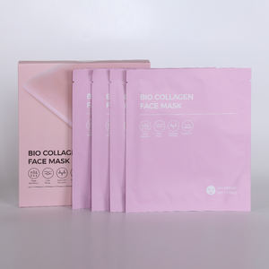 Maschere Viso in Tessuto Idratanti Notturne con Acido Ialuronico e Bio-Collagene PDRN Rosa con Logo Personalizzato - Product Image 1