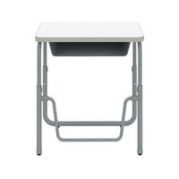 Bureau d'étude moderne pour une personne, plateau en bois, design simple, table de classe pour mobilier scolaire