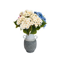 YL Kedatangan Baru Bunga Hydrangea Buatan Tangan Ramah Lingkungan dari Sutra untuk Dekorasi Pernikahan, Latar Belakang Hotel, Bunga Tangkai Tunggal